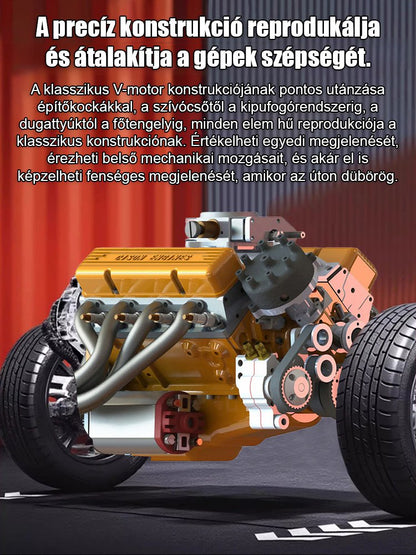 Az új V8 motor dekorációs darab