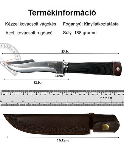 Szélvágó nagy keménységű többfunkciós szabadtéri kés