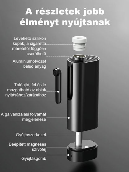 Egy kattintással gyújtott hordozható dohánygyújtó