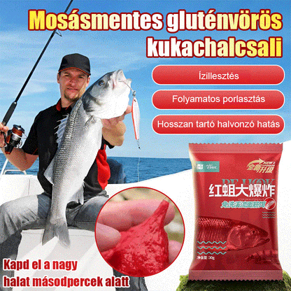 Minden halhoz alkalmas a piros kukac lustahorgász csali.