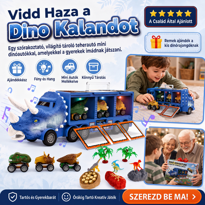 🦖Interaktív dinoszaurusz szállító játékautó