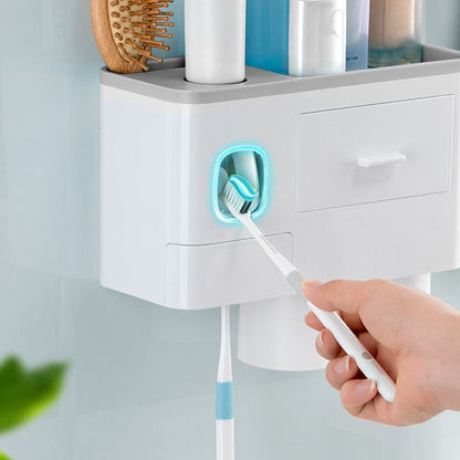 🛁 Toiletry szervező tartó – Fogkefe tartó és fürdőszobai szervező ✨