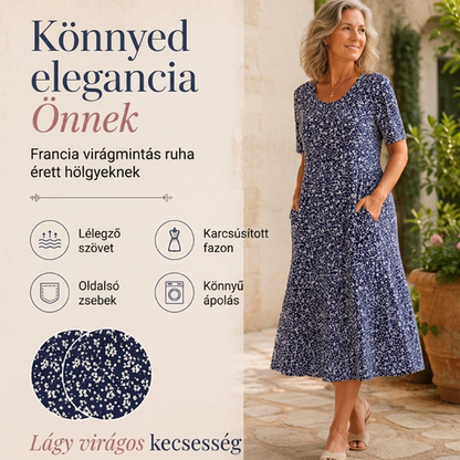 💃Női nyári ujjatlan, napfényes virágmintás, négyzet alakú nyakkivágású, alkalmi, réteges, lengő maxiruha zsebekkel