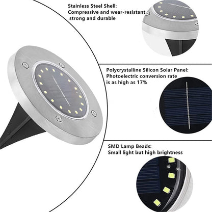 🌟 Időjárásálló LED-es kültéri kerti lámpa – Napelemes működés, energiatakarékos 🌙