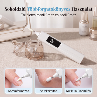 💅 Professzionális elektromos körömfúró készlet – Precíz, állítható sebességű – Utánvét ✨