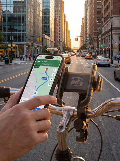 🚲✨ Gyorsan rögzíthető kerékpáros telefontartó 🛡️