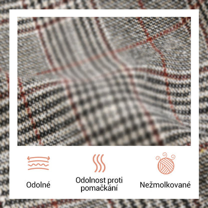🔥Őszi kisméretű női kosztüm hajtókával és kockás gombokkal