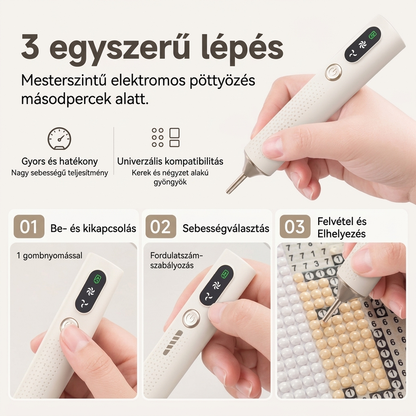 🔋 Elektromos gyémánttoll – újratölthető, nagy teljesítményű barkácsmunka számára ✨