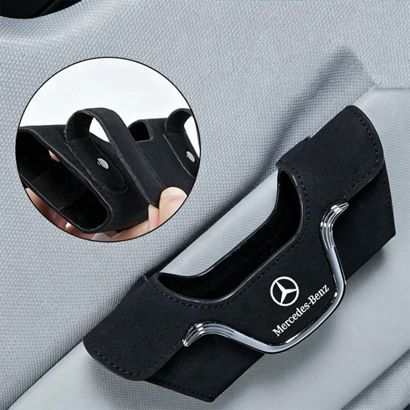 Velora™ velúr napszemüvegtartó – prémium csiptető kártyanyílással