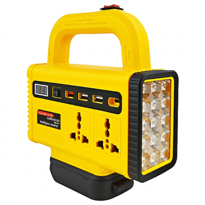 🔌 Hordozható teljesítményinverter LED munkalámpával