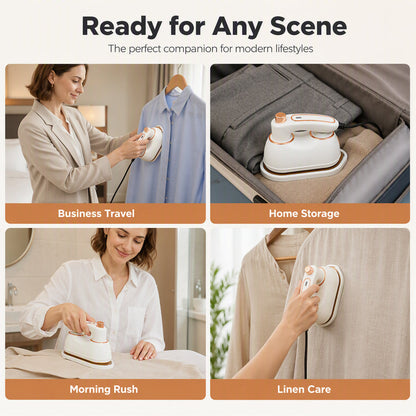 👔💨 Mini 2 az 1-ben kézi ruhagőzölő és vasaló 🧳
