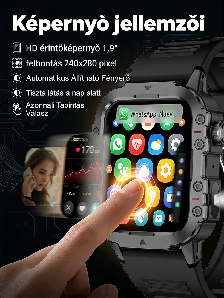 OutdoorPro X Erős Fény Kültéri Intelligens Óra