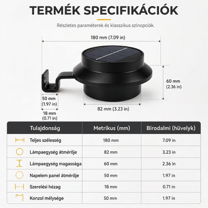🌞💡 Napelemes Kültéri Lámpa: Vízálló + Automatikus Fény!