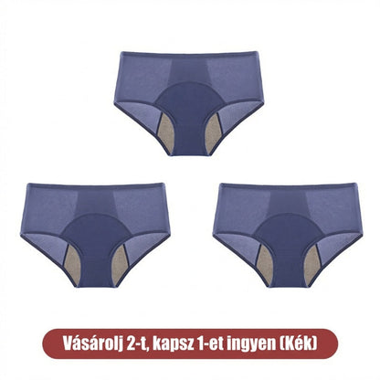 🍃 Magas derékú, elöl-hátul szivárgásgátló higiéniai bugyi, hatékonyan megakadályozza az oldalirányú szivárgást