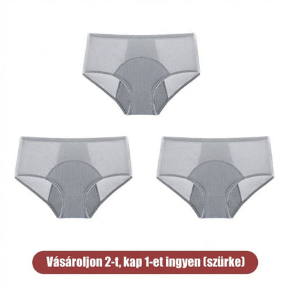 🍃 Magas derékú, elöl-hátul szivárgásgátló higiéniai bugyi, hatékonyan megakadályozza az oldalirányú szivárgást