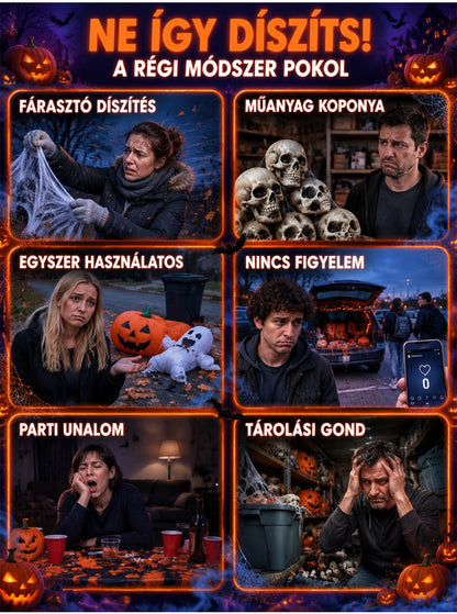Halloween vetítő lámpa hálószobai kreatív LED-es éjszakai fény koponya lámpa