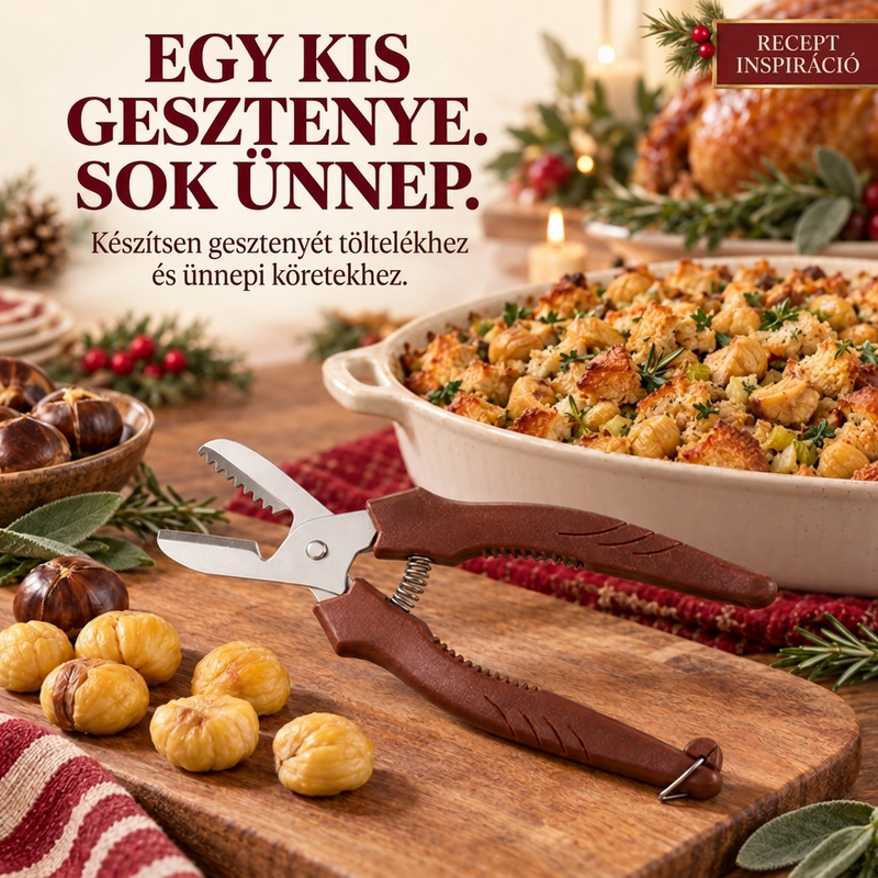 🌰1+1 INGYEN🔪 Multifunkciós gesztenyevágó és hámozó eszköz