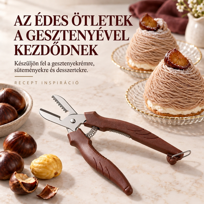 🌰1+1 INGYEN🔪 Multifunkciós gesztenyevágó és hámozó eszköz