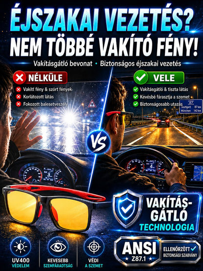 【Nappal és éjjel is használható】Szuperkönnyű sportos éjszakai olvasószemüveg