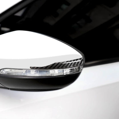 Szénszálas tükörmatrica ütésvédelemmel és logóval