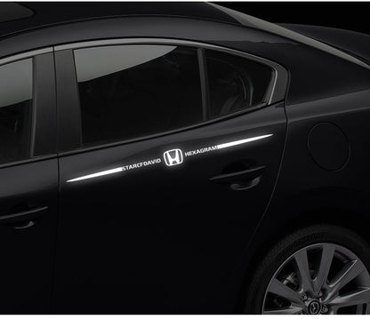 3D színes lézerfényvisszaverő autómatricák 4 db