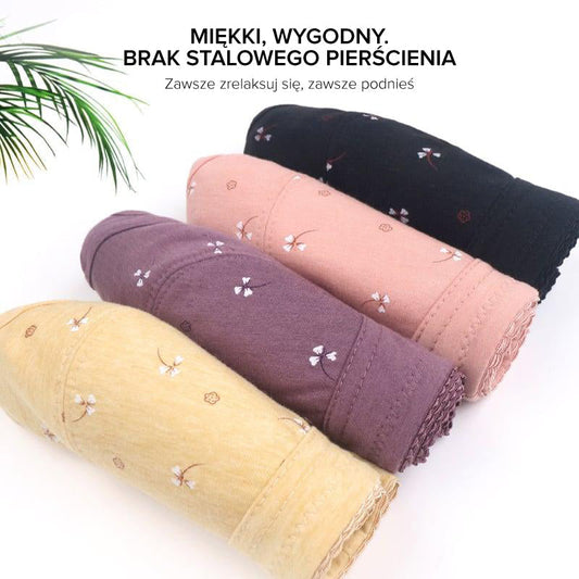 Pamut melltartó idősek számára, elülső rögzítéssel