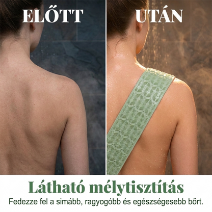 🛁 Kényelmes szilikon hátmosó kefe – Könnyebb tisztálkodás hajolgatás nélkül