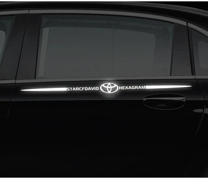 3D színes lézerfényvisszaverő autómatricák 4 db