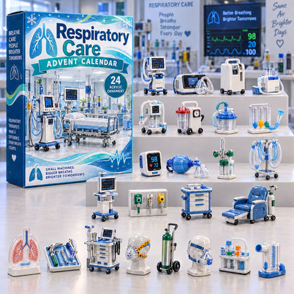 CHRISTMAS KICKOFF 40% OFF - Respiratory Care Advent Calendar 2026 - 24-Day Festive Countdown, Acrylic Charms Blind Box - Gift For Medical Workers AC0HA493
