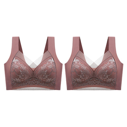 👙 Szuper kényelmes és puha női csipkés melltartó acélgyűrű nélkül【✨1 + 1 ingyenes】