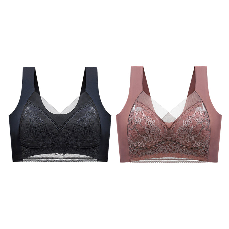 👙 Szuper kényelmes és puha női csipkés melltartó acélgyűrű nélkül【✨1 + 1 ingyenes】