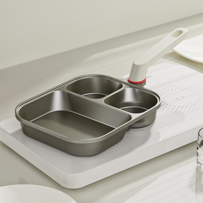 4 az 1-ben tapadásmentes serpenyő: tökéletes tojáshoz, szalonnához és hamburgerhez