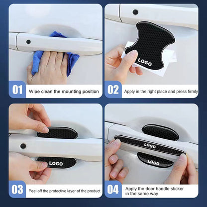 Autóajtó kilincs matrica (ajtópanel + ütközésgátló csík / 8 darabos készlet)