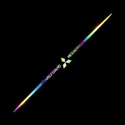 3D színes lézerfényvisszaverő autómatricák 4 db