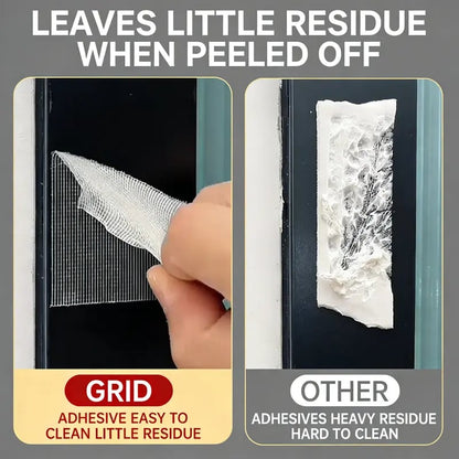 🔥 Heavy-Duty Double-Sided Grid Tape – Strong Hold, Easy Tear & Clean Removal
