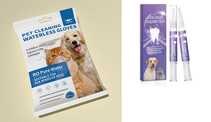 🐶Öblítésmentes kisállattisztító szagtalanító kesztyűk