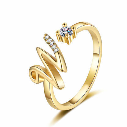 ⏳Időben korlátozott 50% kedvezmény⏰Állítható csillogó kezdőgyűrű nőknek💍
