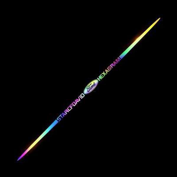 3D színes lézerfényvisszaverő autómatricák 4 db