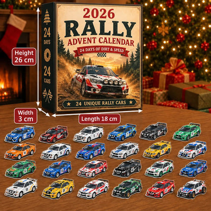 🏎️ Rally Adventi Naptár 2026 – 24 napnyi kosz és sebesség, 24 gyűjthető rallyautó