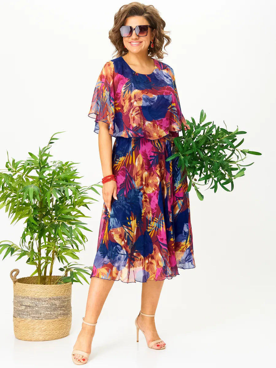 😎💃Új termékek nyárra💥[S-5XL]Laza sifon ruha nagy méretben | Kényelmes és szellős, tökéletes nyárra