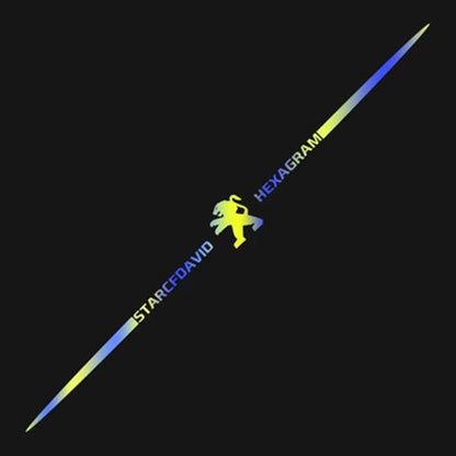 3D színes lézerfényvisszaverő autómatricák 4 db