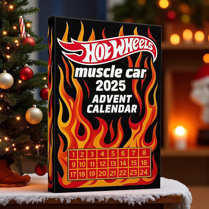 🔥Kiváló ajánlat - 50% kedvezmény🔥 - 🚗Hot Wheels Muscle játékautó adventi naptár - 24 nap 2025🎄