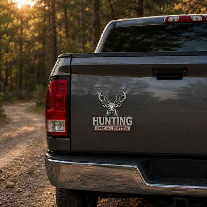 🦌 HUNTING Special Edition - 3D krómozott fém embléma az autódba