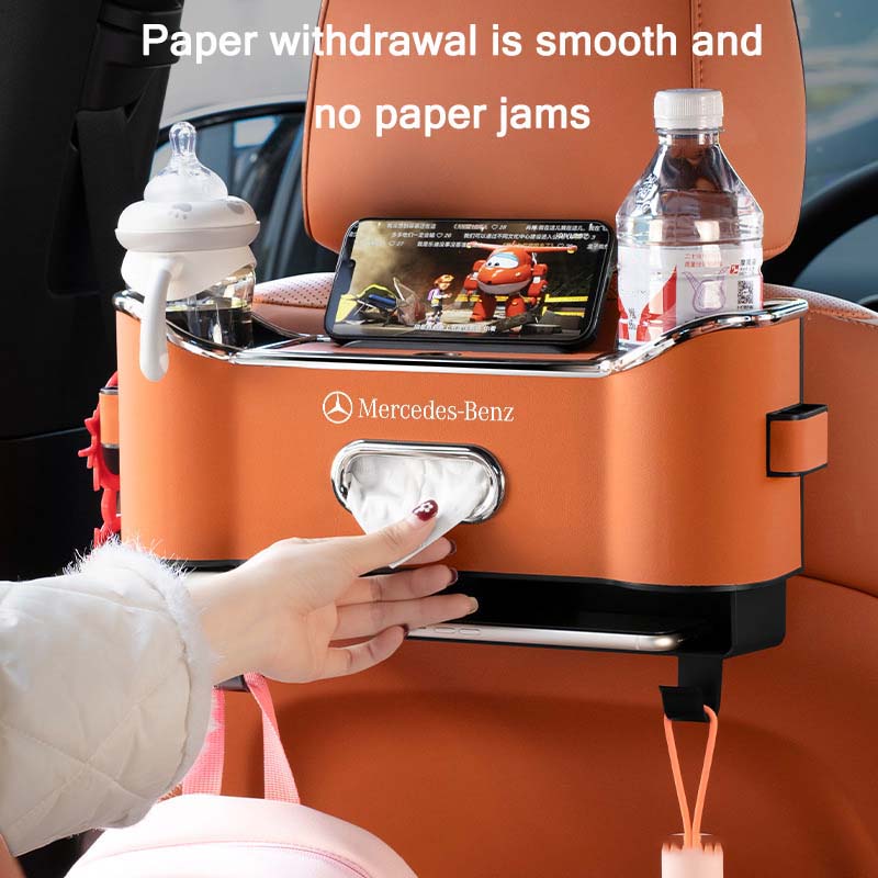 Többfunkciós tárolórekesz az autósülés háttámlájába