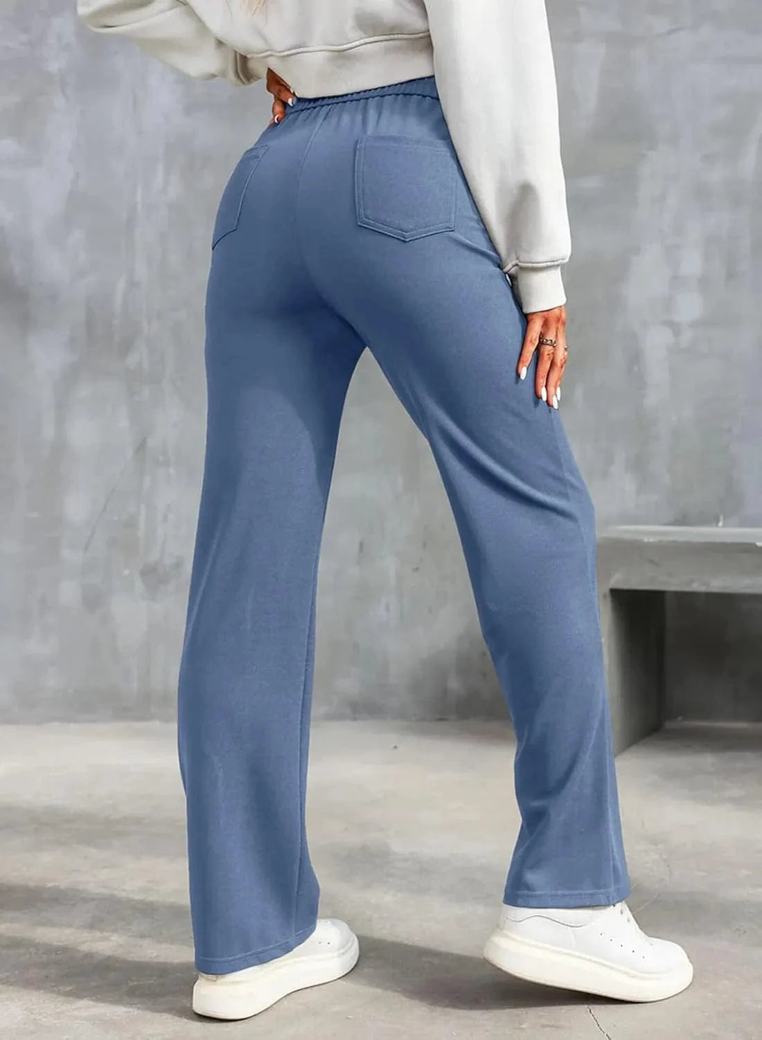 Magas derekú elasztikus szabadidőnadrág