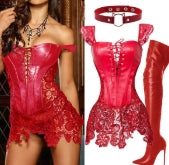 Seksowna koronka z odkrytymi plecami - koronkowy skórzany body modelujący