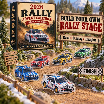 🏎️ Rally Adventi Naptár 2026 – 24 napnyi kosz és sebesség, 24 gyűjthető rallyautó