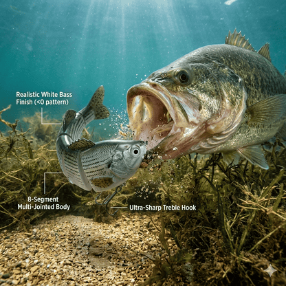 🌊Urald a vizet: Ozark Trail 5 hüvelykes, többrészes úszócsali fehér sügérre🐟