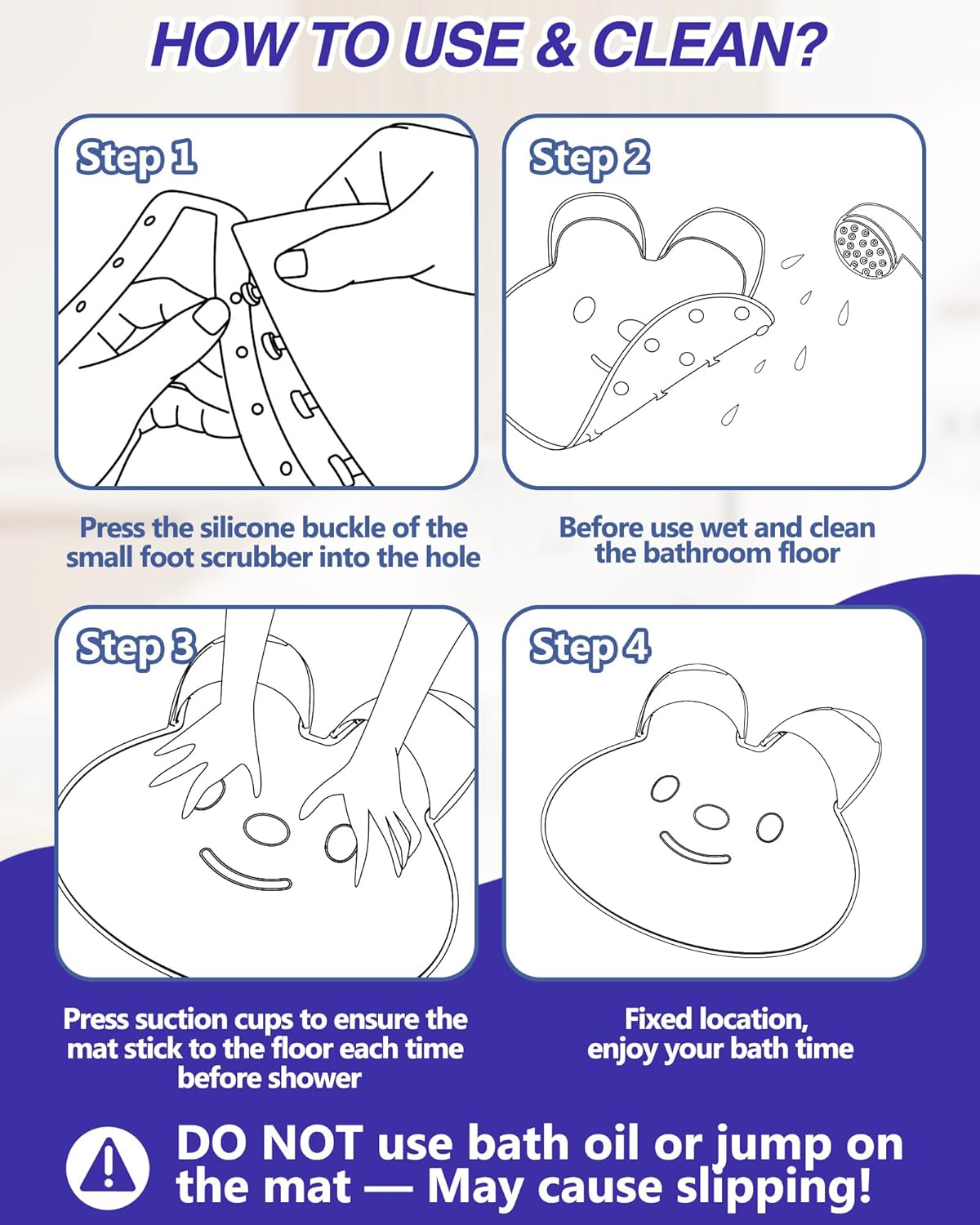 Extra nagyméretű zuhanyláb-súroló szőnyeg