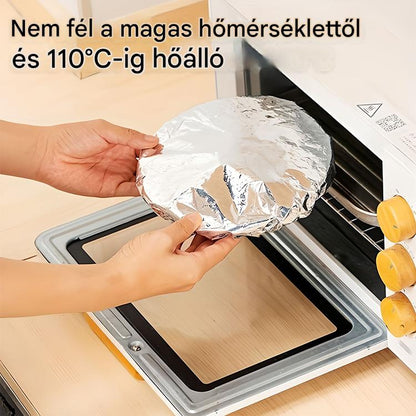 🏠Alumínium hőtartó ételtakaró 🍽️🛡️ Melegen tartja az ételeket, véd a rovarok és a por ellen.